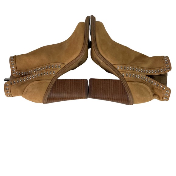 Vince Camuto Womens VC-Kemelly Peep Toe Ankle Booties Brown Womens Size 6.5 M - Picture 8 of 12